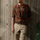 Knit Sweater Cardigan Linen Blend with Stripes