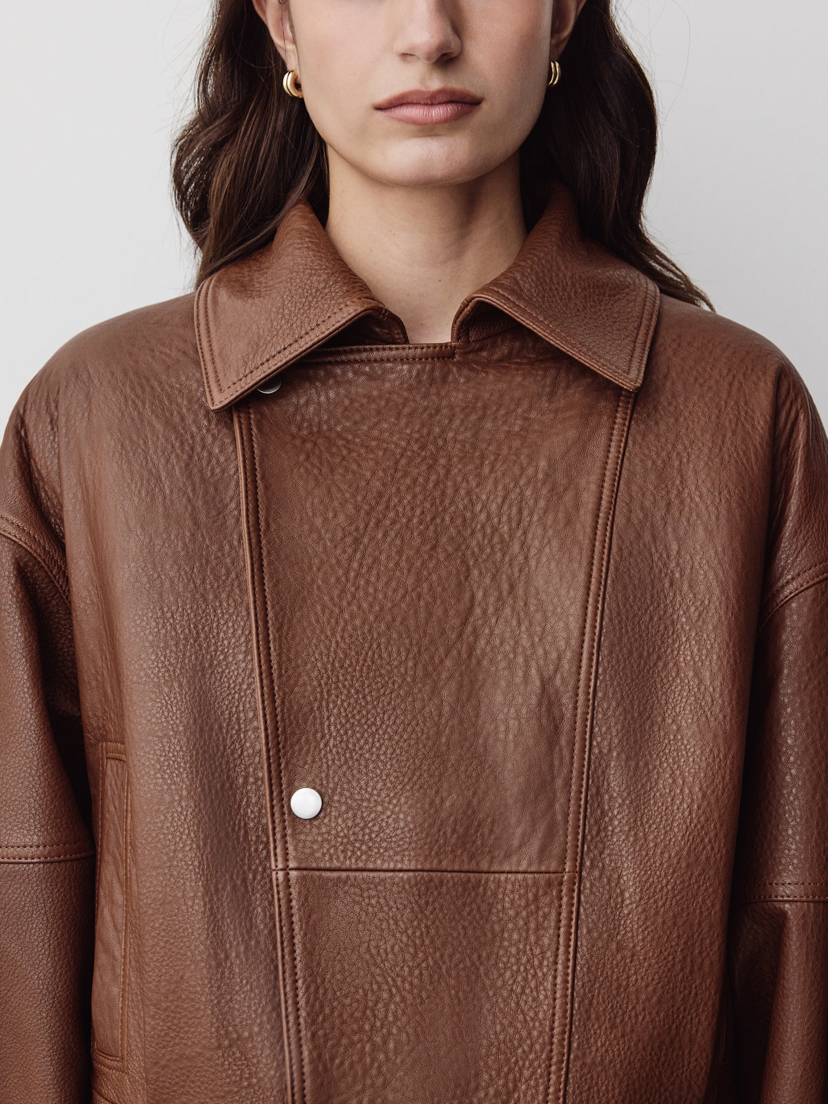 Leather Outerwear Jacket Lambskin Women's