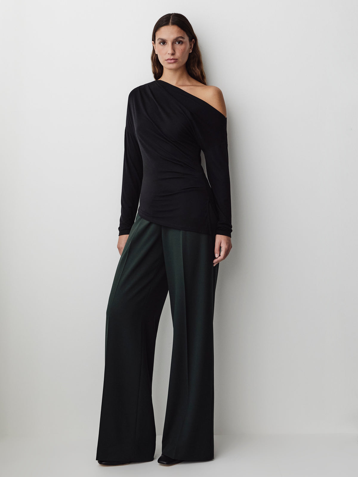 Off Shoulder Silk Blend Top