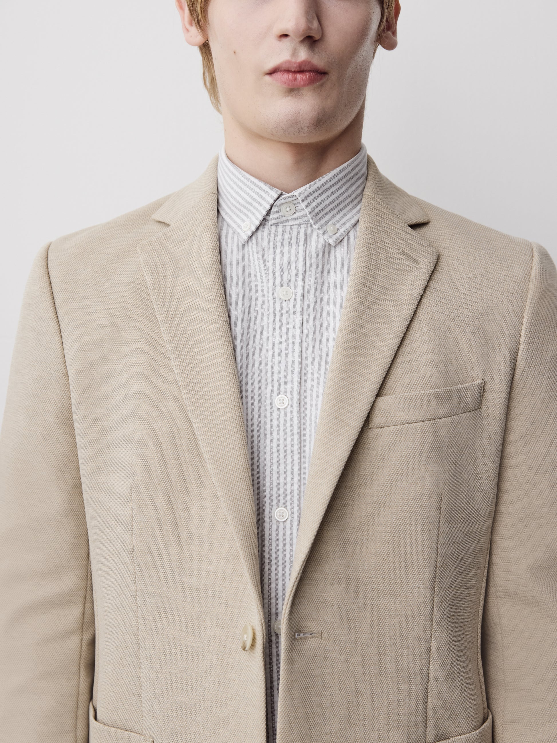 Slim Fit Knit Blazer