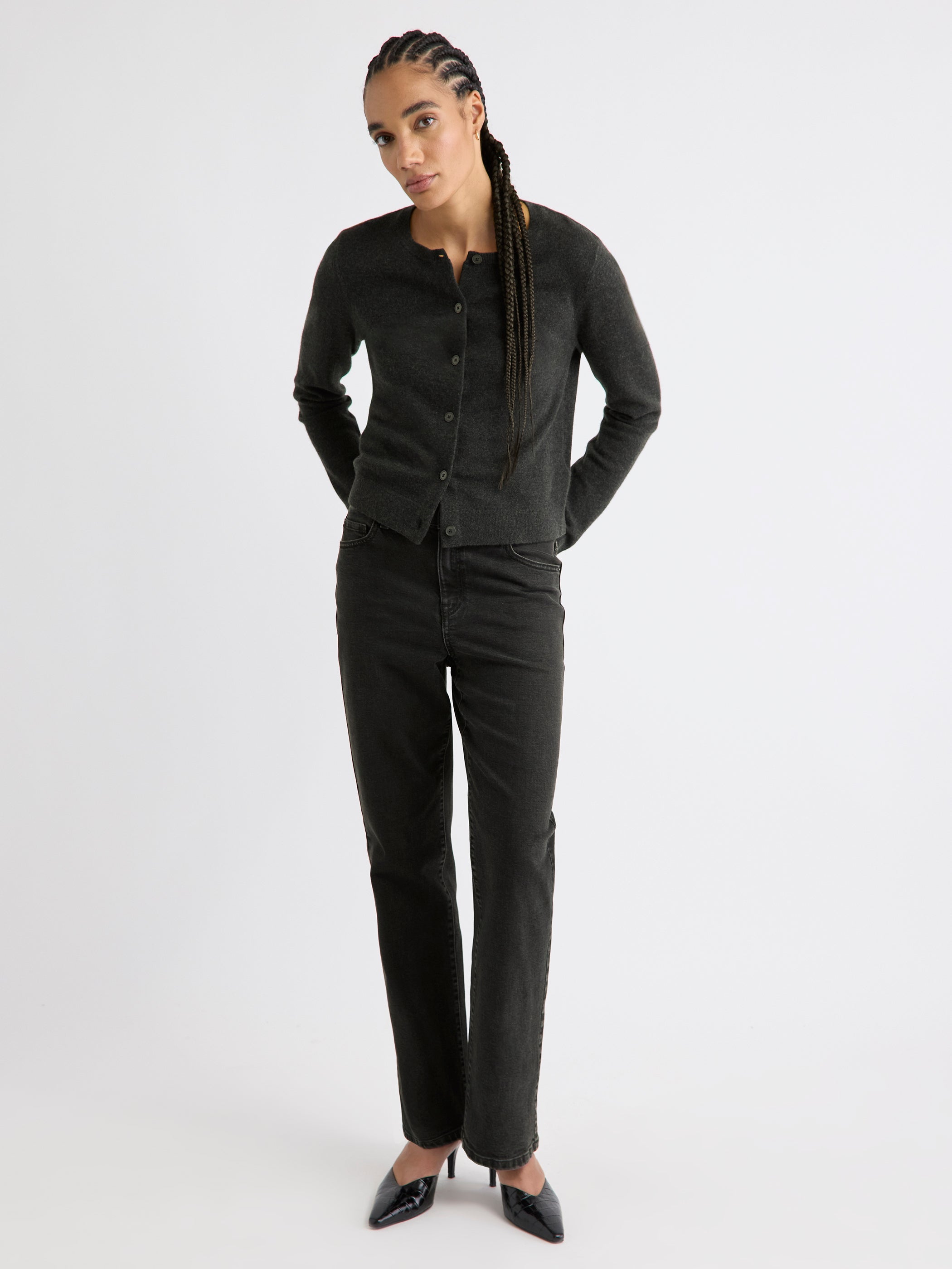 Merino Wool Button-Down Cardigan