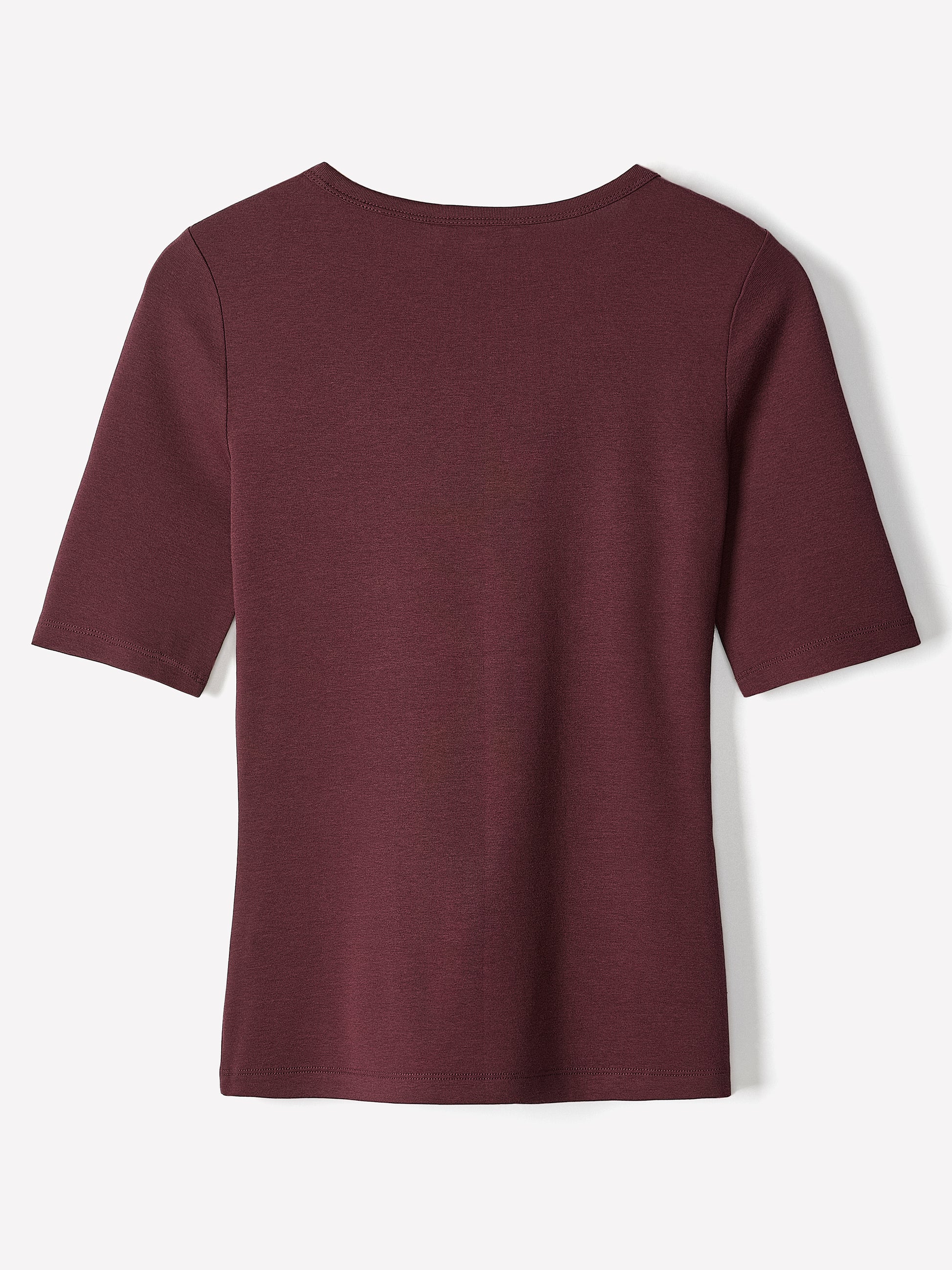 Fitted Cotton Modal Knit Pullover with Crew Neck