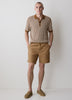 Linen-Blend Shorts with Elastic Waistband