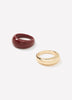 Metal and Acrylic Rings - Set of 2