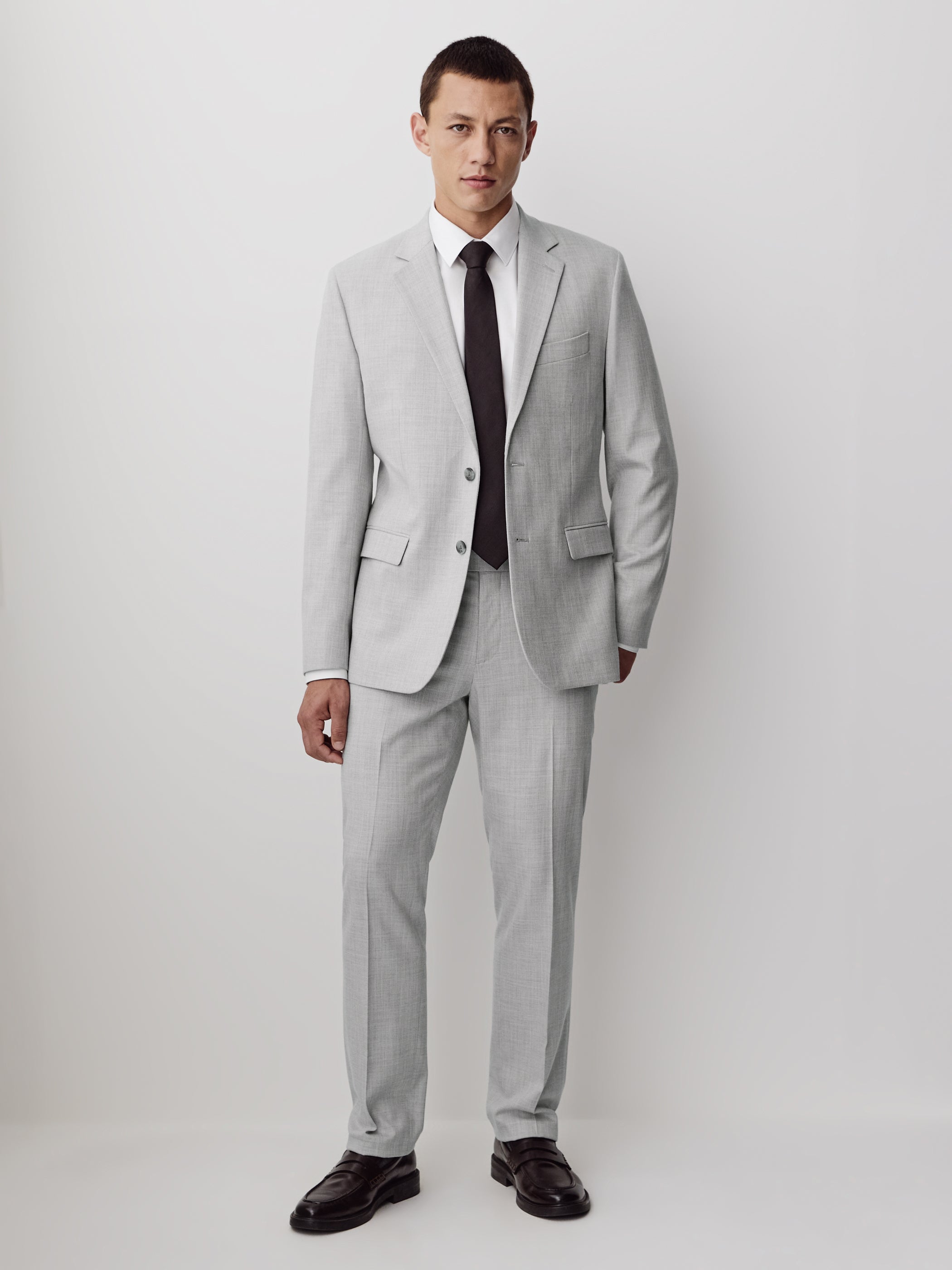 Essential Tailored Fit Light Grey Suit Blazer