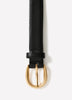 Leather Belt with Contrast Stitches