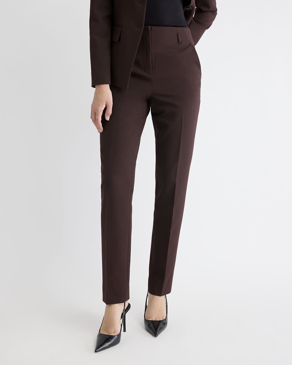 High-Rise Long Slim-Leg Pant