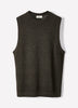 Linen-Blend Sleeveless Crew-Neck Sweater