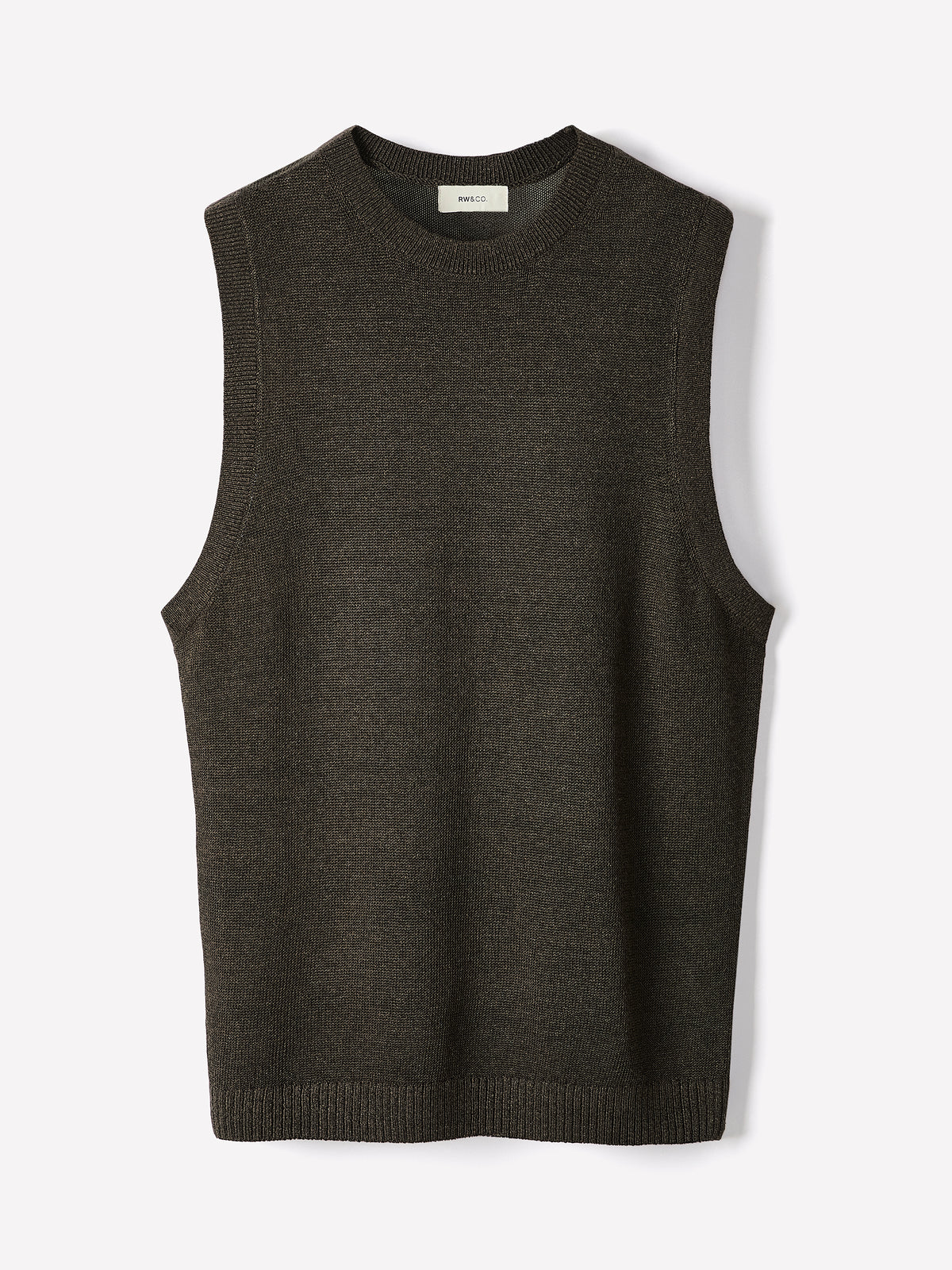 Linen-Blend Sleeveless Crew-Neck Sweater
