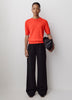Pull-On Mid-Rise Wide-Leg Pant
