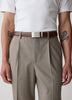 Leather Belt with Plate Buckle