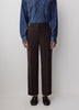 Woven Straight Crop Pant Mid Rise Stretch Fabric