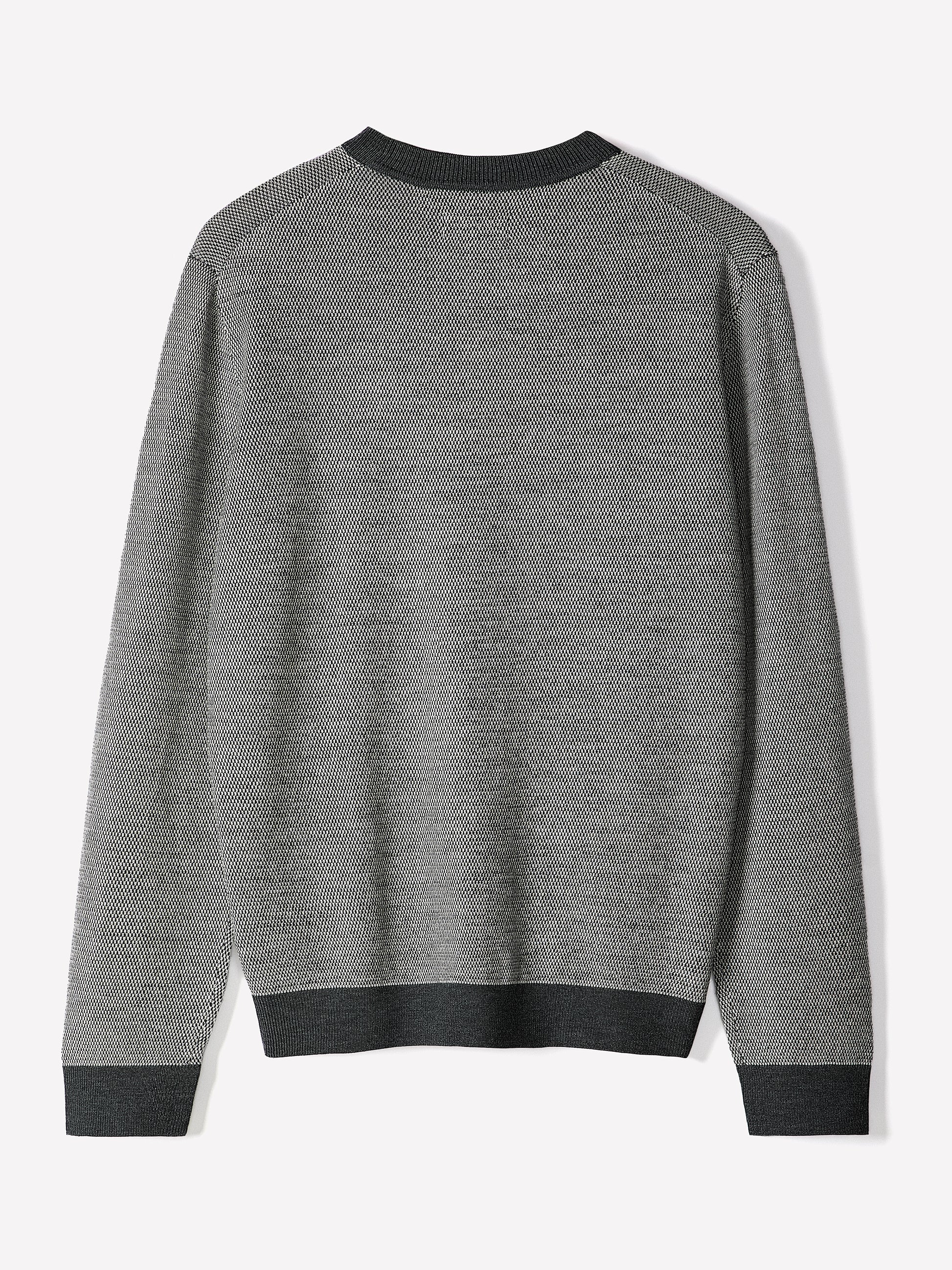 Mens Merino Wool Crewneck Sweater
