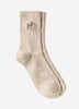 Crew Socks Cotton Blend Embroidered Deer