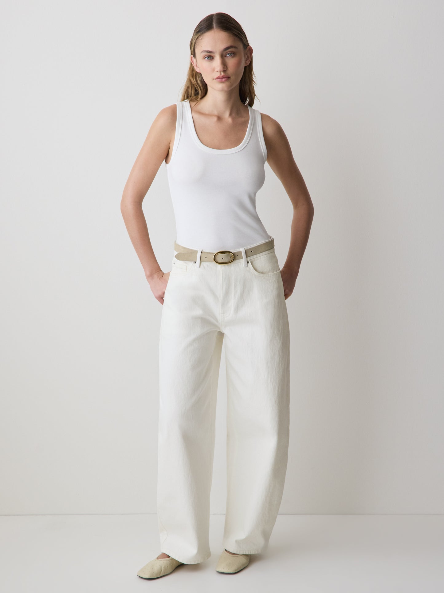 Scoop-Neck Ribbed Tank