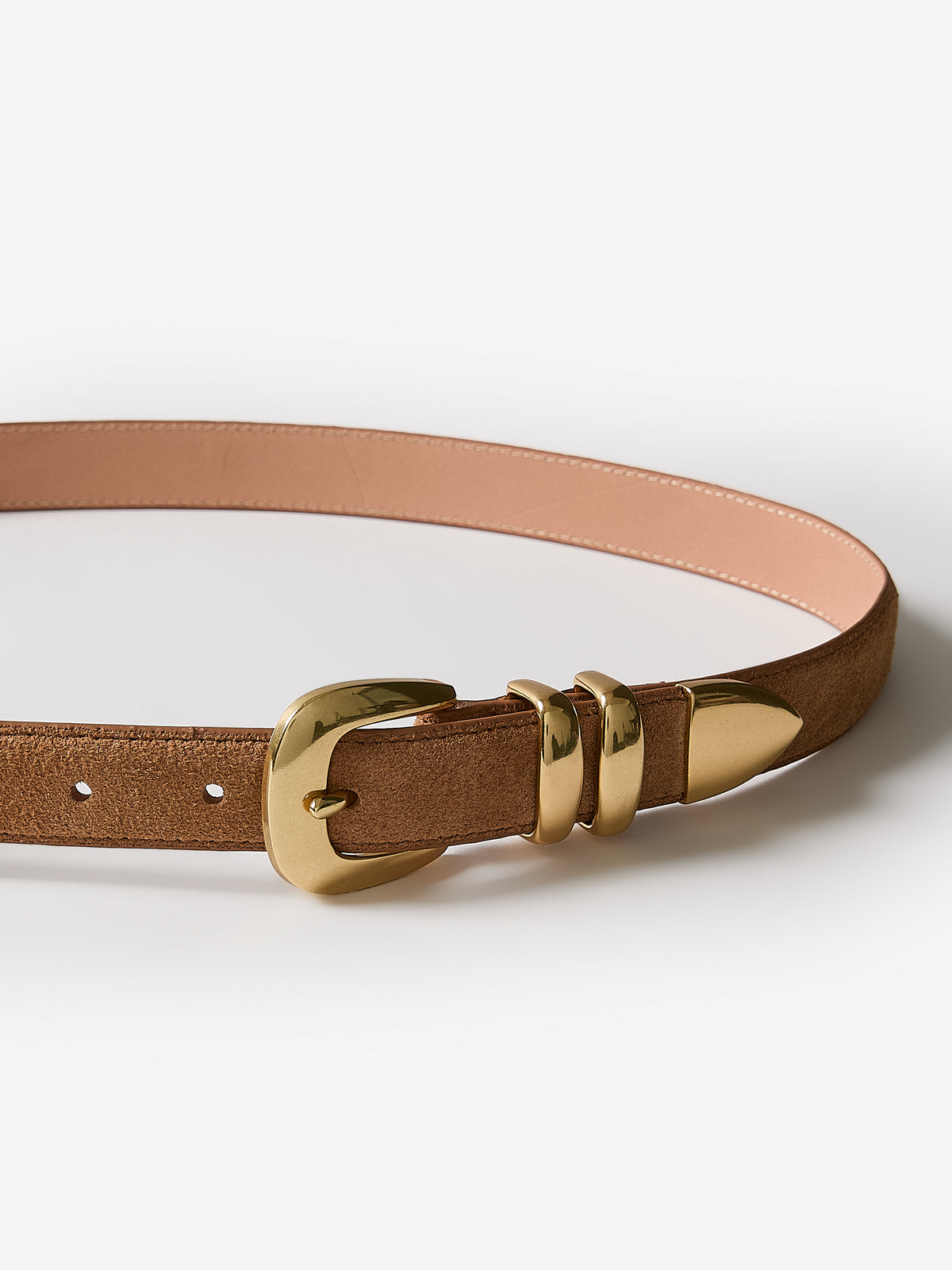 Leather Belt With Metal Loop