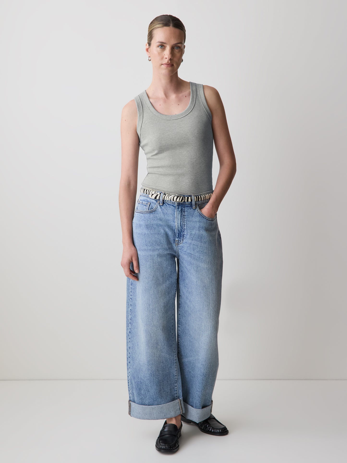 Scoop-Neck Ribbed Tank