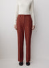 Woven High Rise Stretch Long Straight Pant