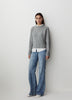 Long-Sleeve Crew-Neck Spongy Pullover