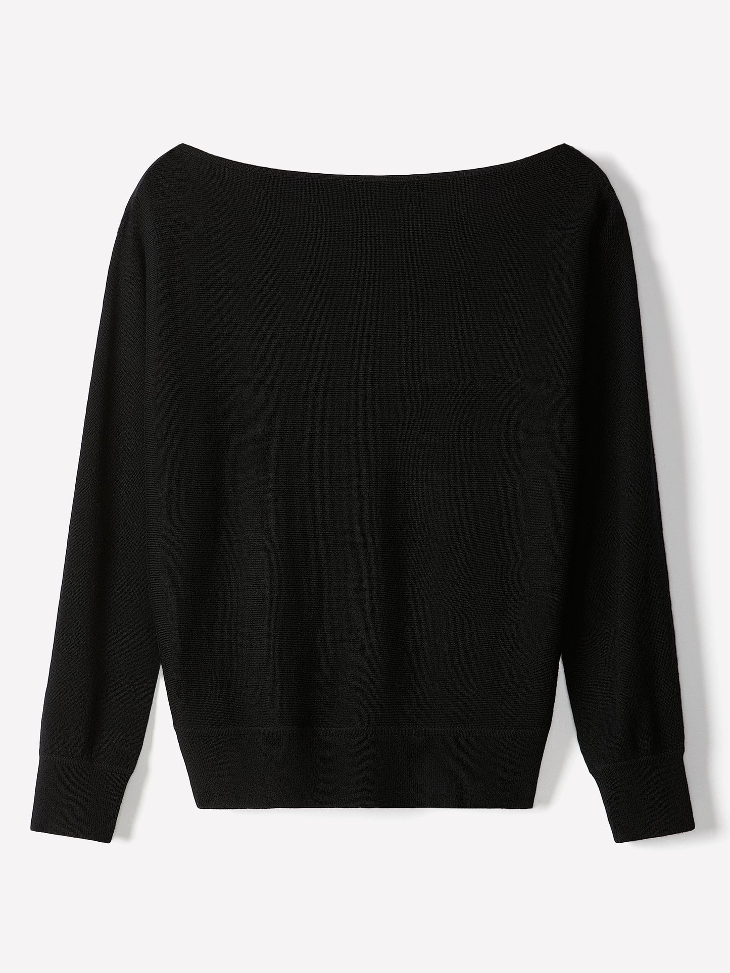 Off Shoulder Knit Sweater 100% Merino Wool