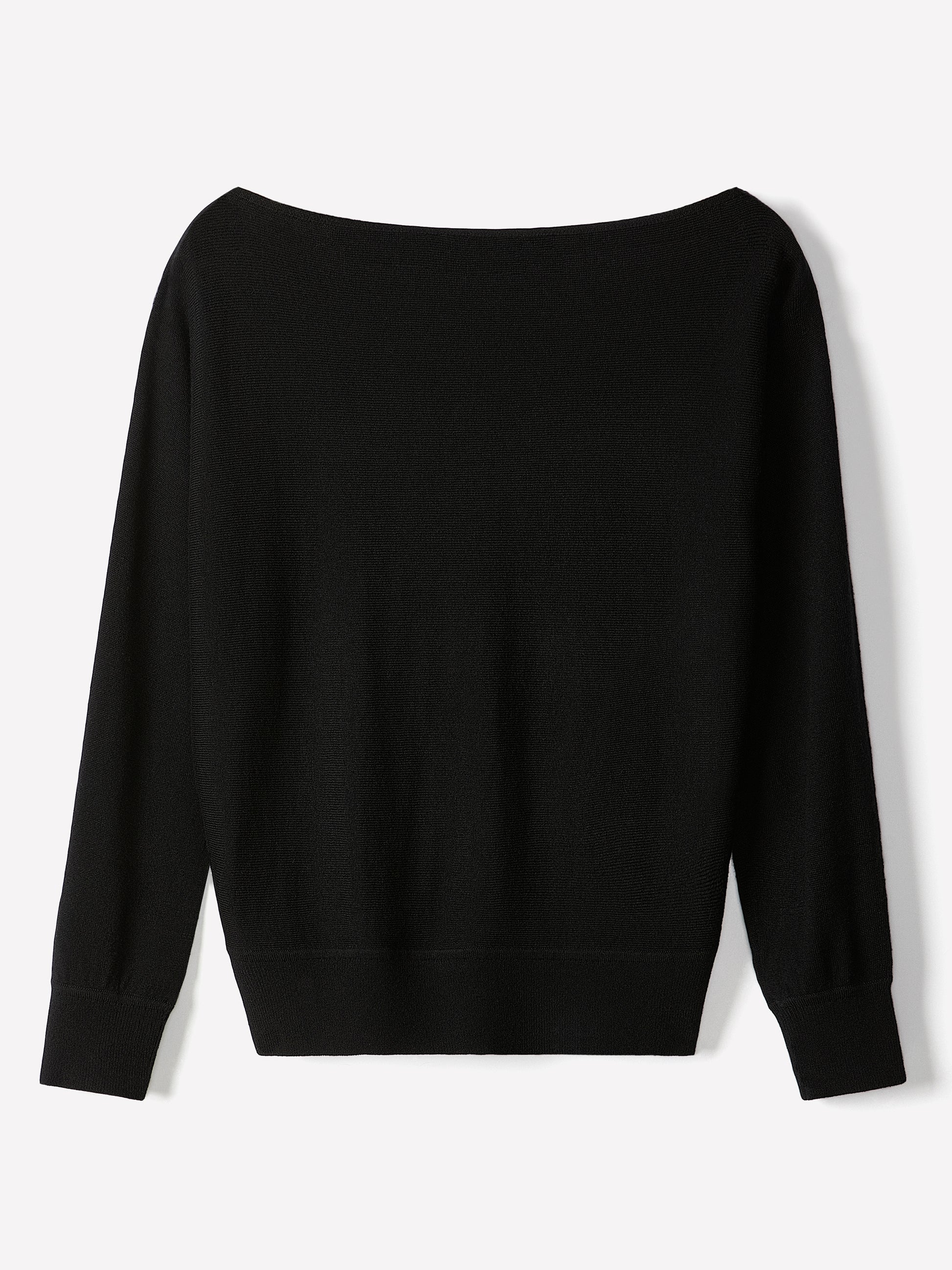 Off Shoulder Knit Sweater 100% Merino Wool