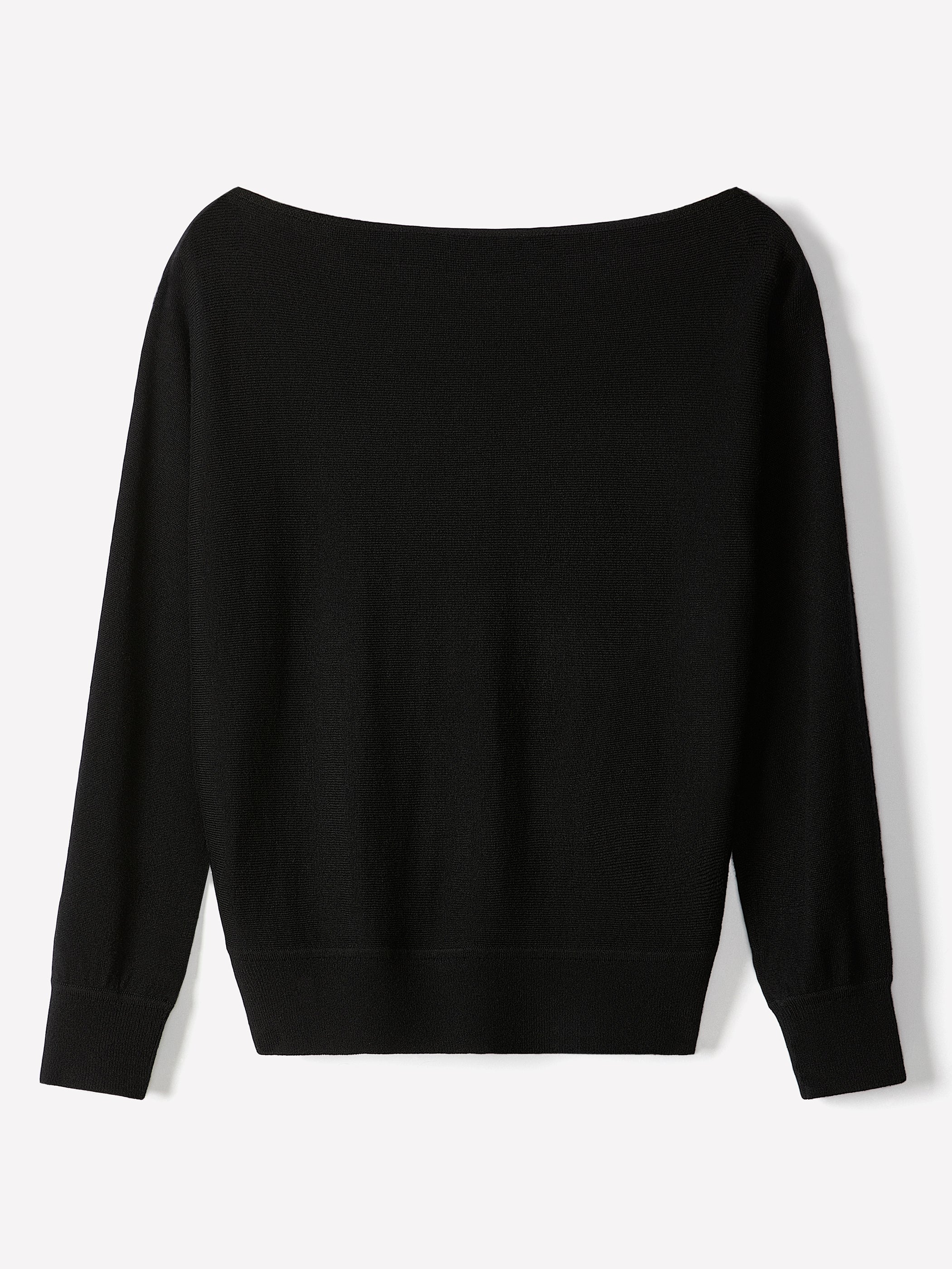 Off Shoulder Knit Sweater 100% Merino Wool