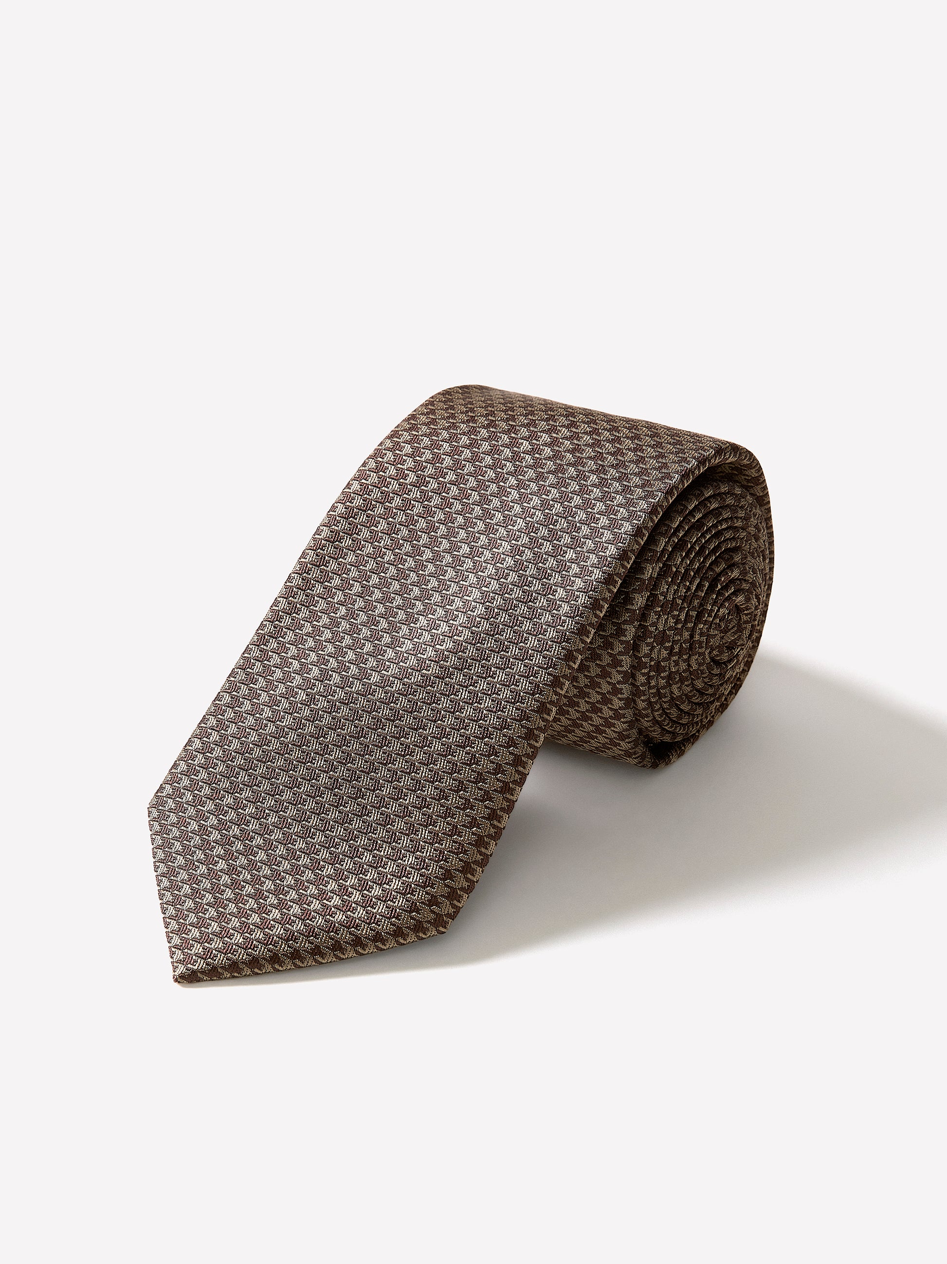 Woven Silk Houndstooth Tie