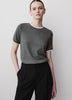 Short-Sleeve Crew-Neck Ribbed Basic Tee