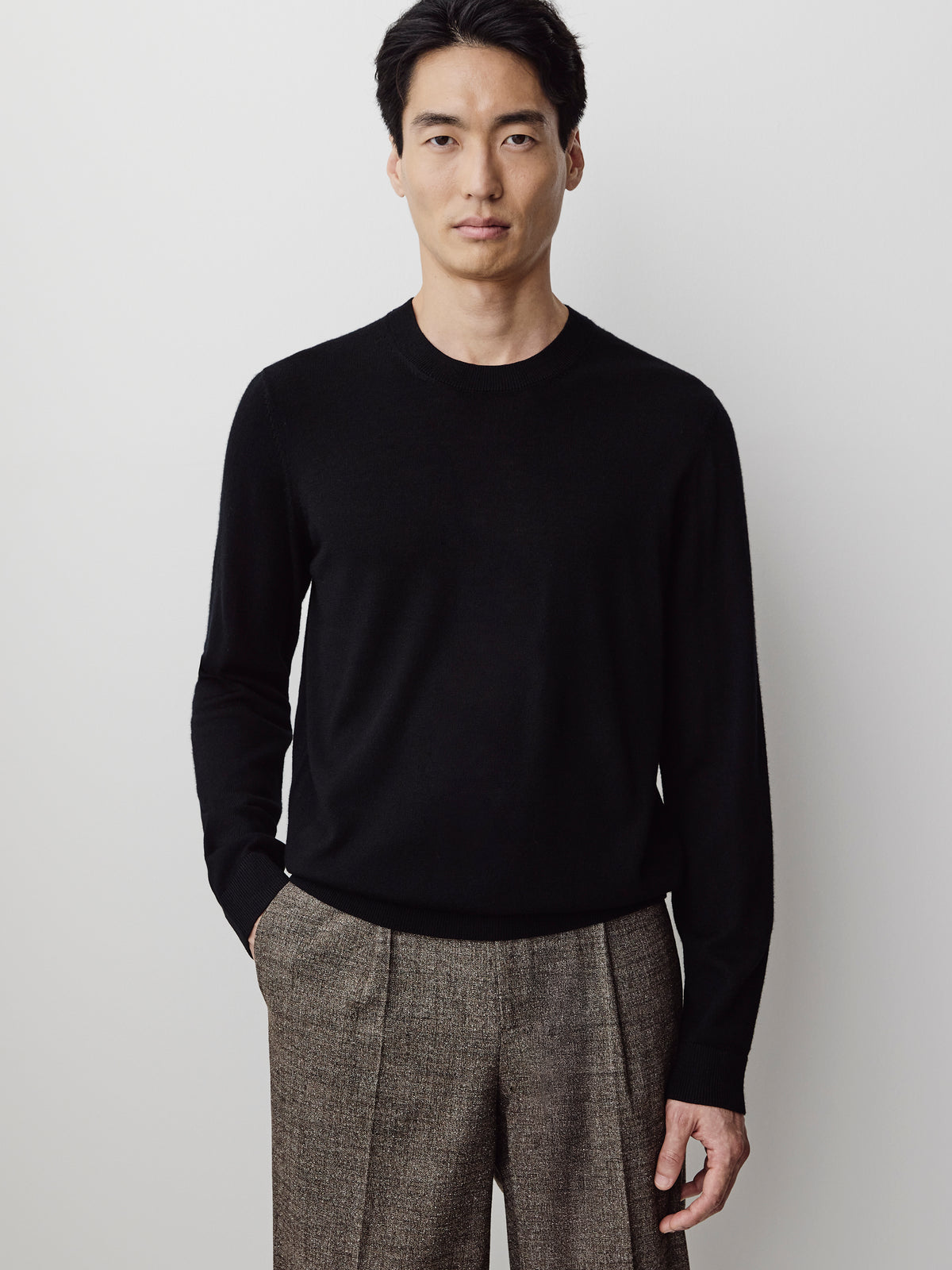 Merino-Wool Crew-Neck Sweater