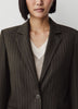 Relaxed-Fit Striped Two-Button Blazer