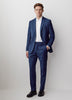 Blue Tailored-Fit Wool Suit Pant