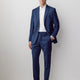 Blue Tailored-Fit Wool Suit Pant