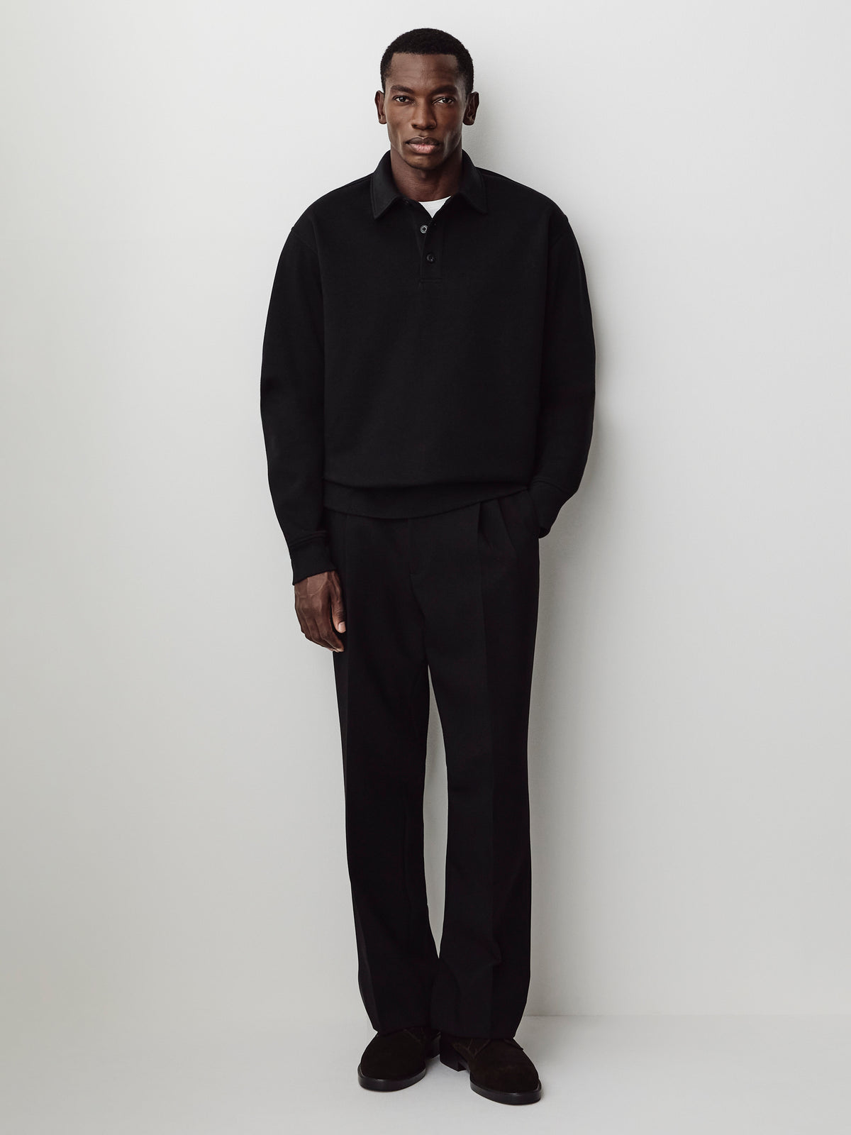 Polo Sweatshirt Cotton Blend Men