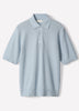 Textured Short-Sleeve Polo Sweater