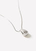 Necklace with Sculptural Metal Pendant