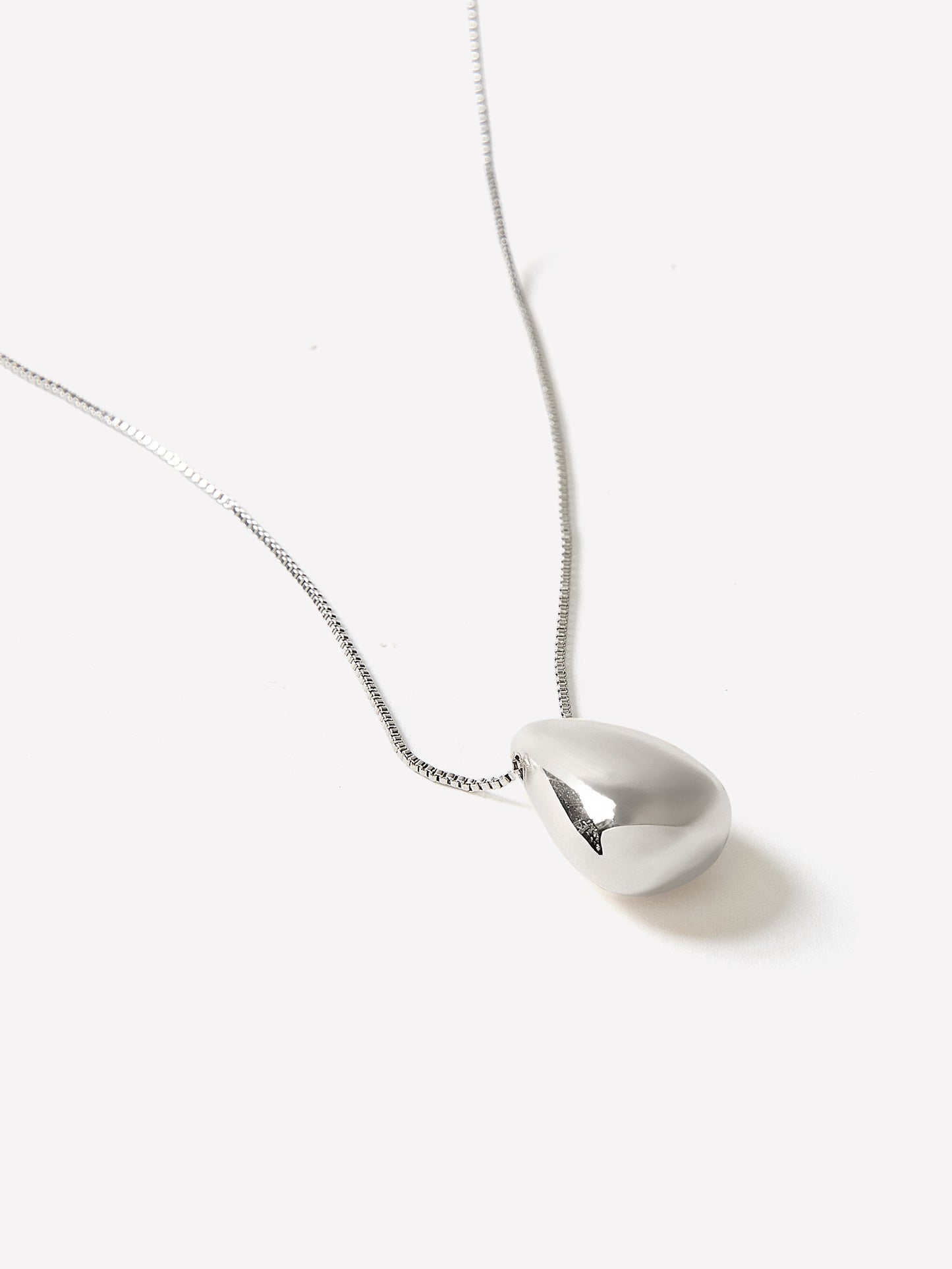 Necklace with Sculptural Metal Pendant