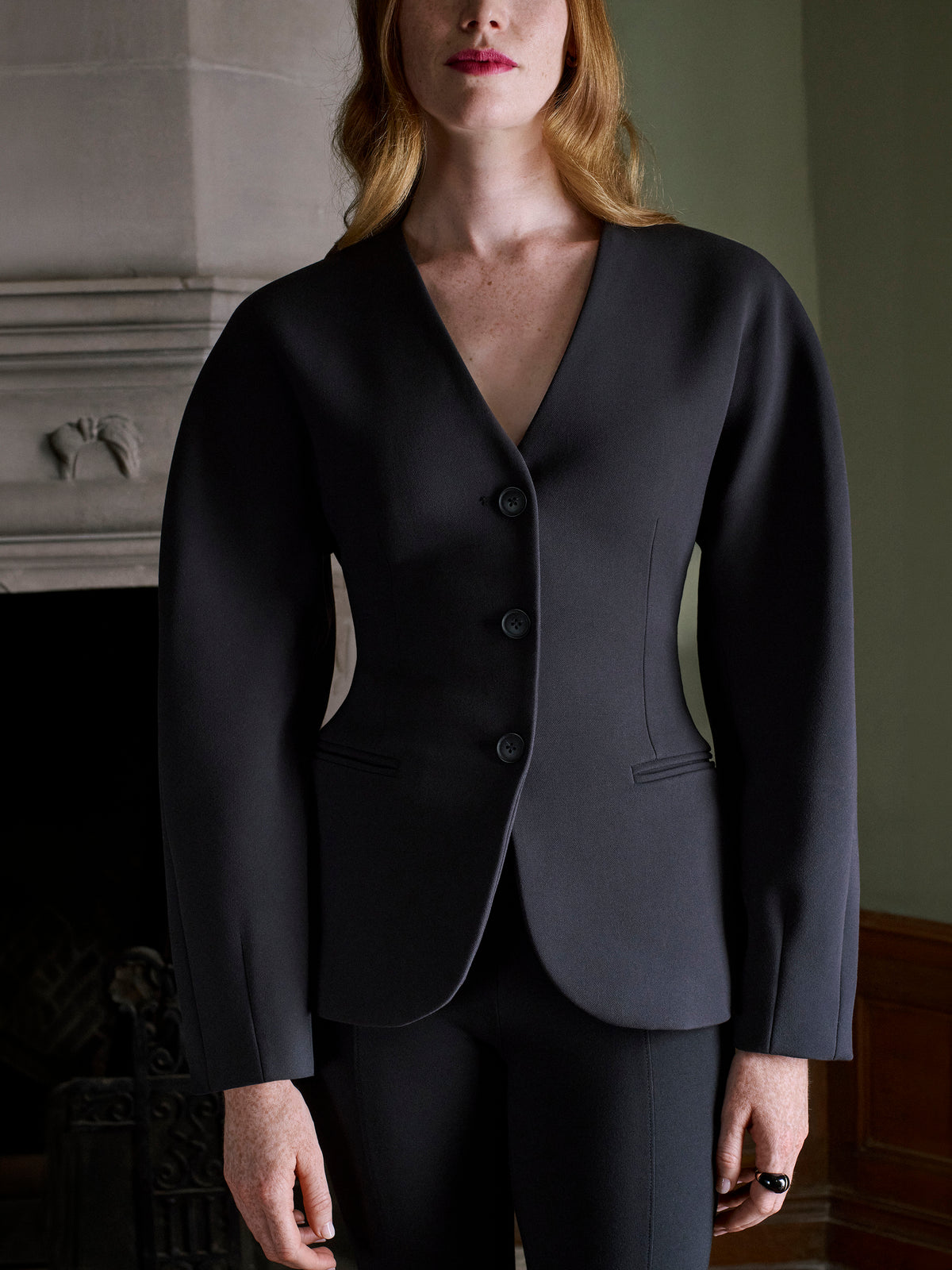 Three-Button Hourglass Blazer