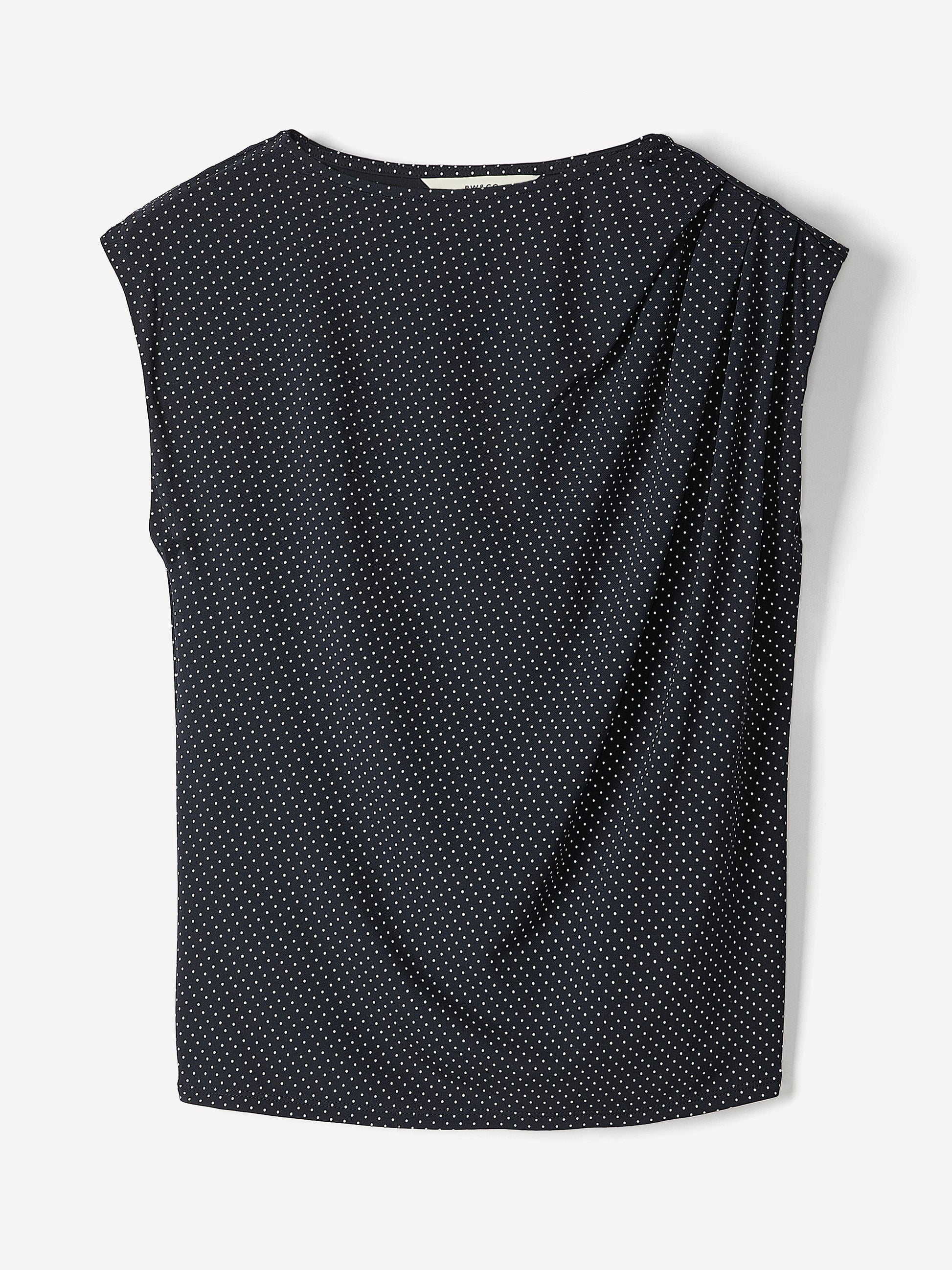 Knit Blouse Pleated Extended Sleeve