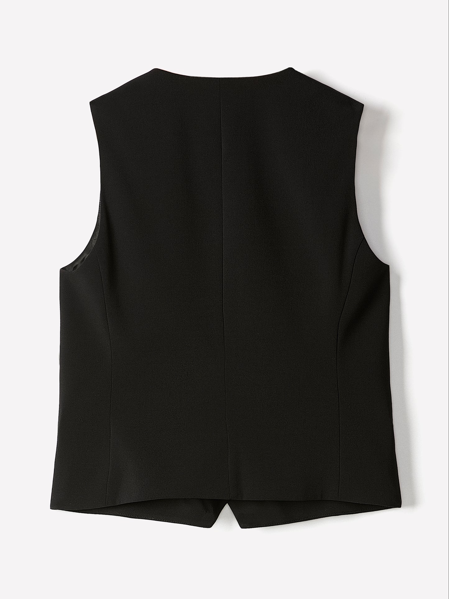 Woven Fitted Sleeveless Waistcoat Stretch Fabric
