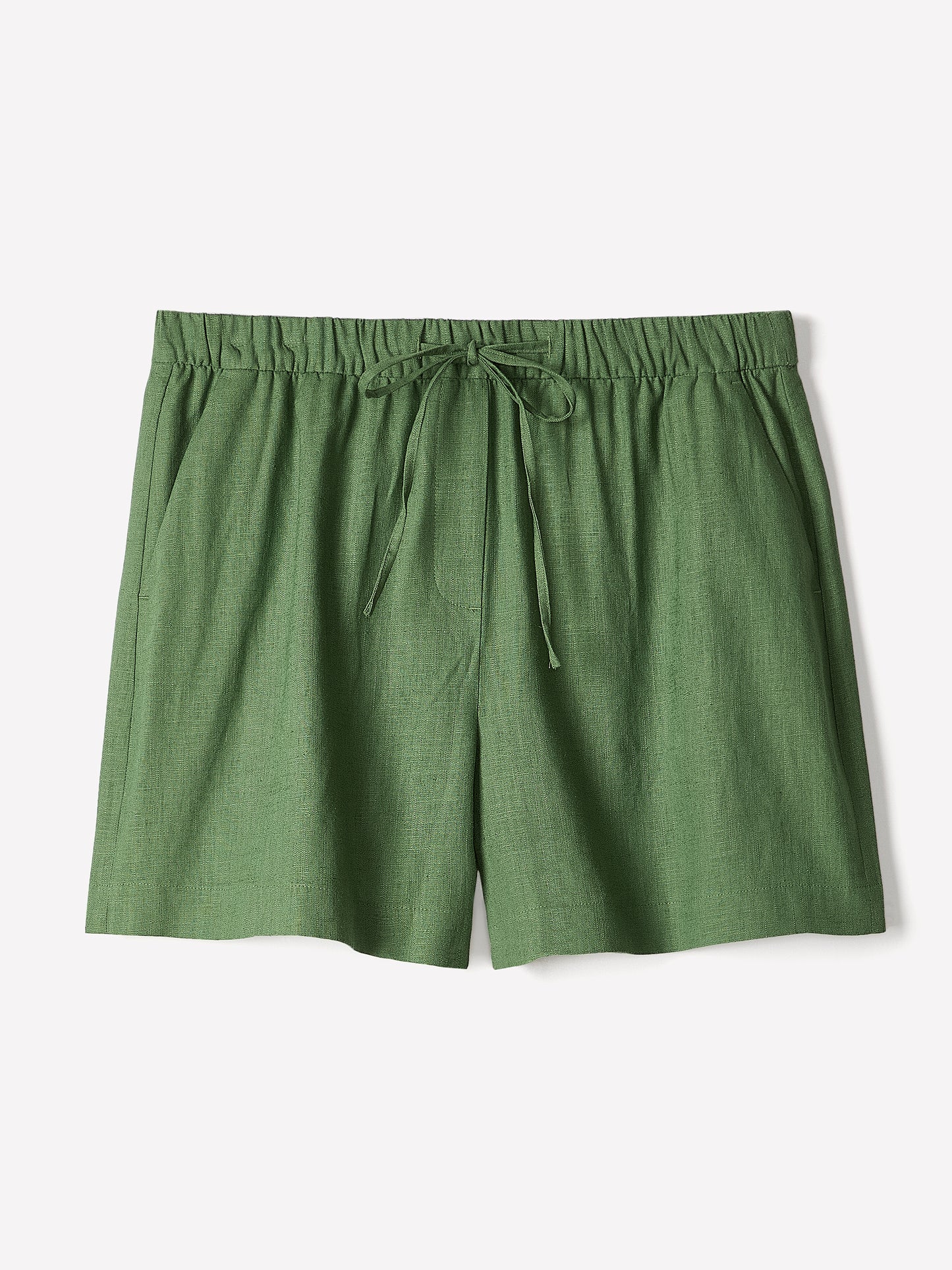 Linen-Blend Mid-Rise Pull-On Short