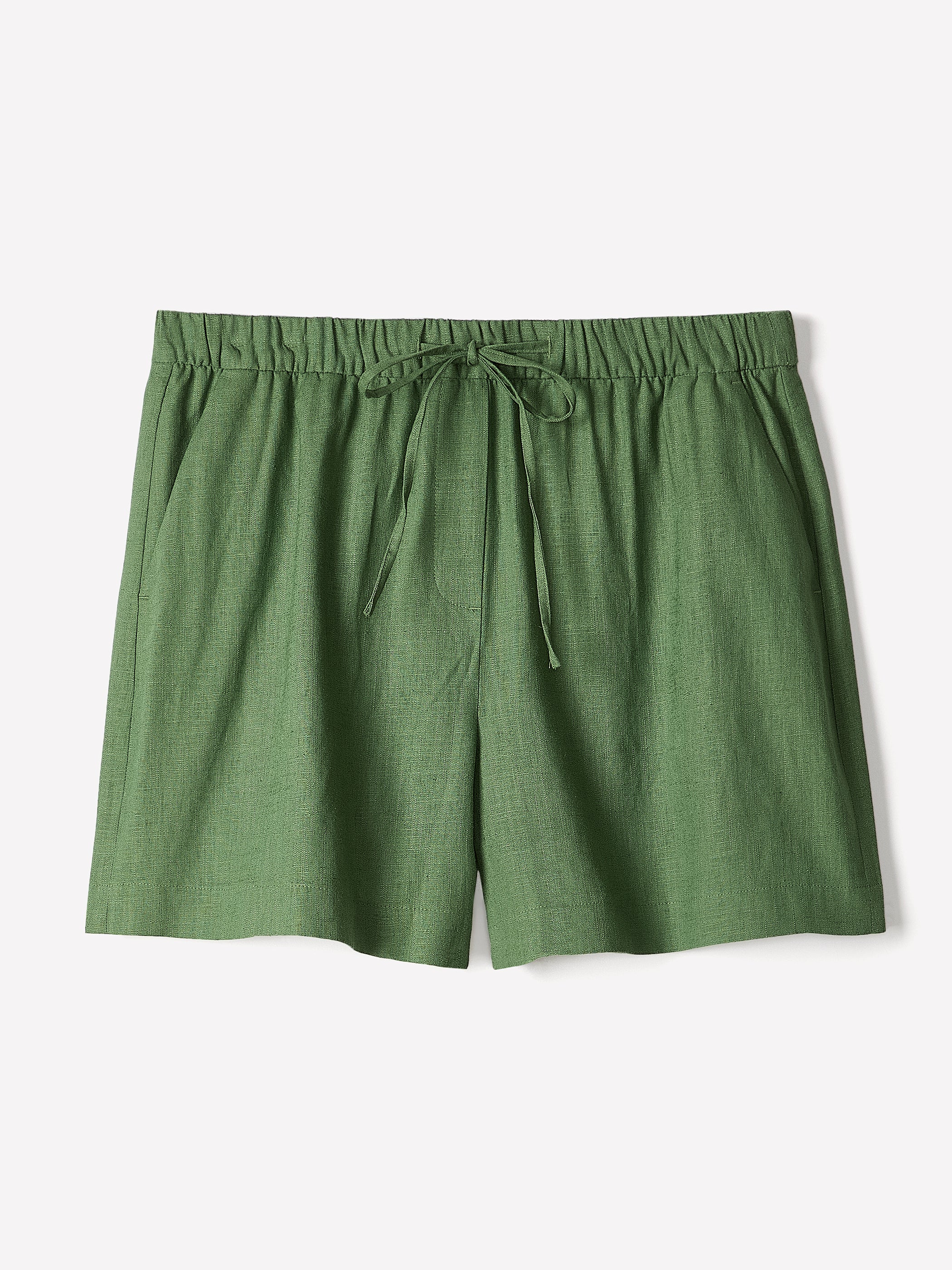 Linen-Blend Mid-Rise Pull-On Short