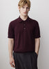 Merino Wool Polo Sweater Short Sleeve