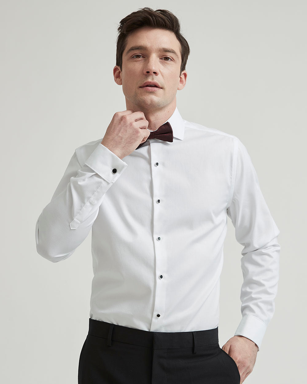 White Tuxedo Dress Shirt