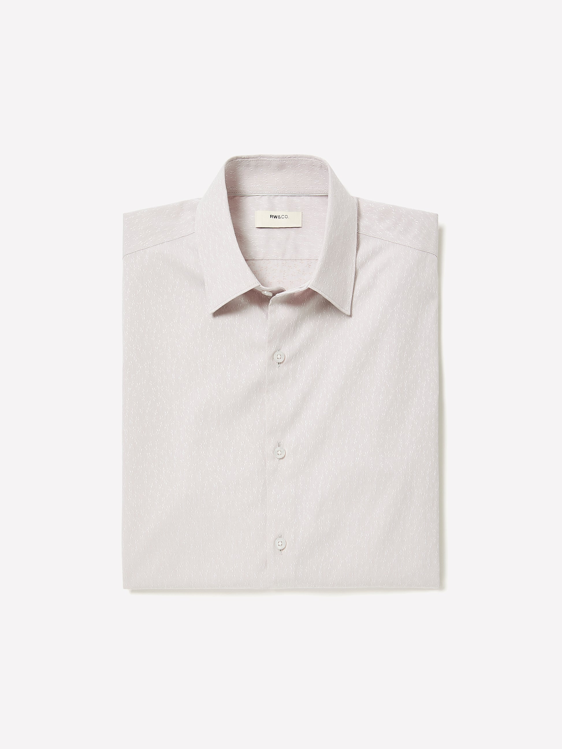 Slim-Fit Dress Shirt with Floral Pattern