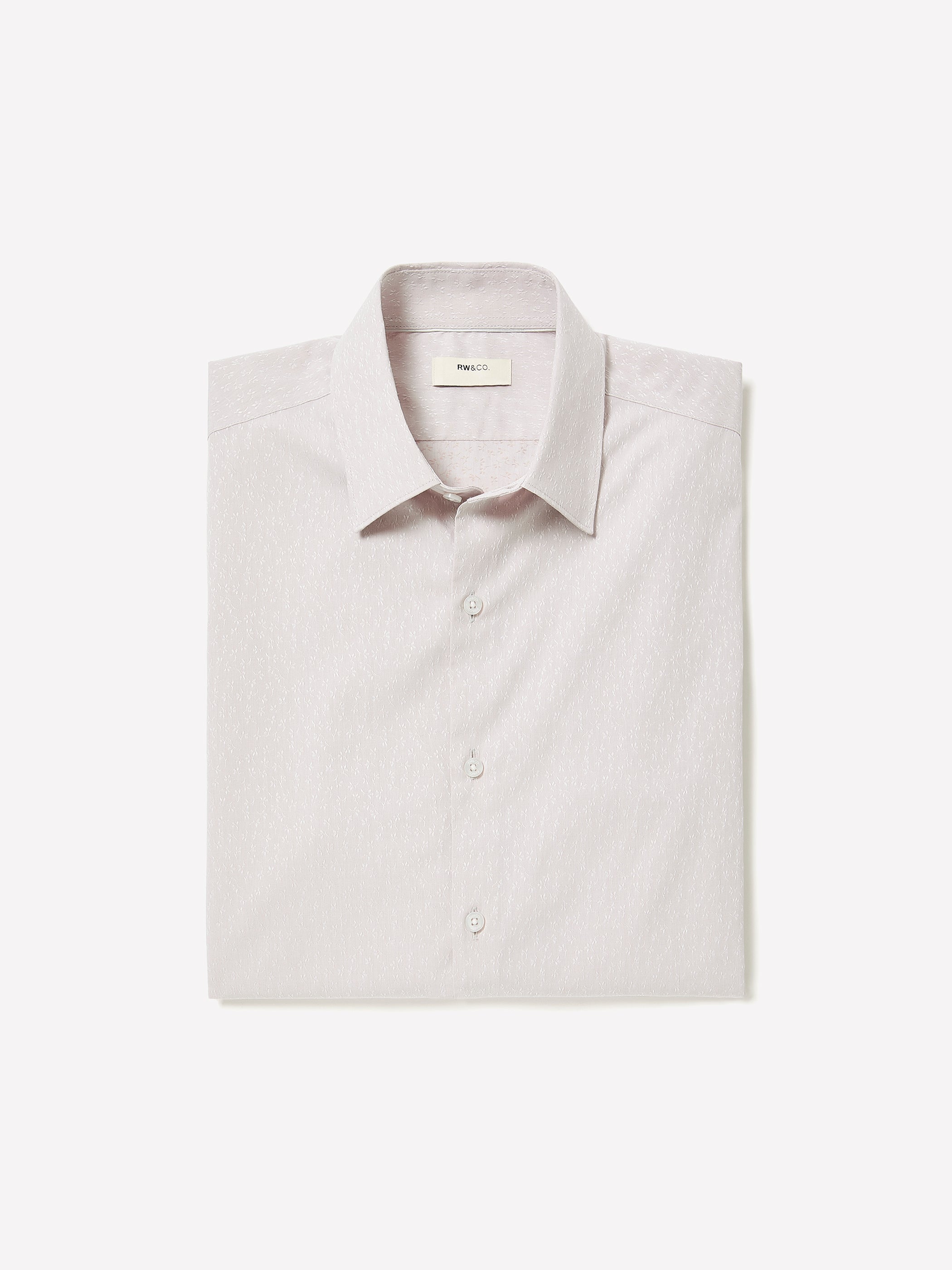 Slim-Fit Dress Shirt with Floral Pattern