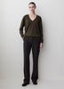 Long-Sleeve V-Neck Oversized Merino Sweater