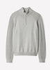 Long-Sleeve Half-Zip Mock-Neck Sweater