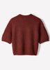 Knit Sweater Striped Hairy Short Sleeve