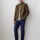 Wool Blend Check Overshirt Tailored Collar