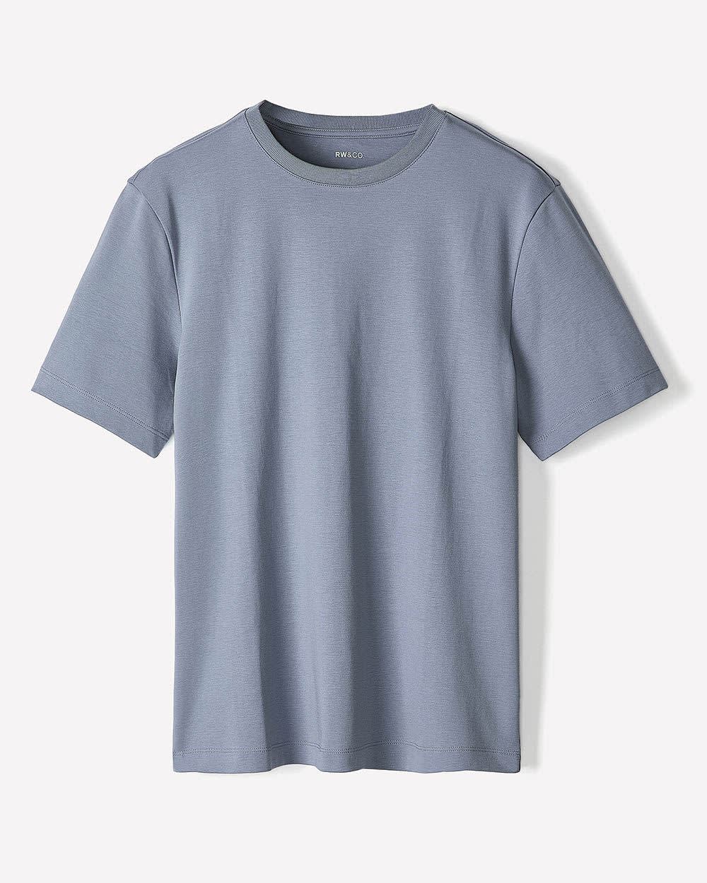 Solid Short-Sleeve Crew-Neck Tee